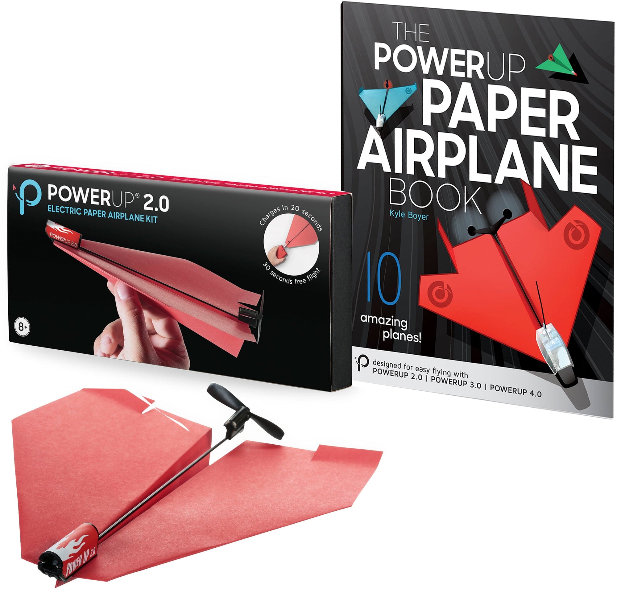 POWERUP 2.0 Origami Artist Kit- Electric Motor Paper Airplane & 10 Paper  Airplane Folding Templates, STEM Kit and Fun School Project- Perfect for