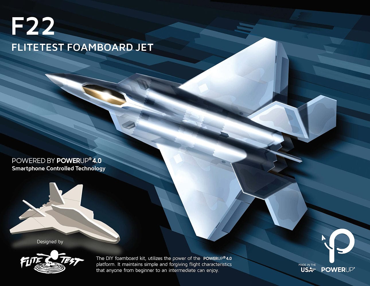 F22 RAPTOR® WITH POWERUP 4.0 AIRPLANE